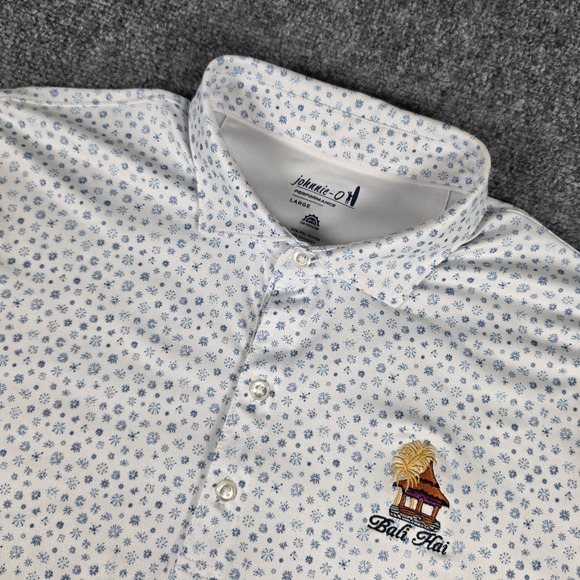 johnnie-O Other - Bali Hai Johnnie-O Sparkler Polo Mens L Lake Blue Performance Golf JMPO100280